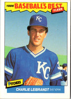 1986 Fleer Baseball's Best Sluggers vs. Pitchers Charlie Leibrandt #20