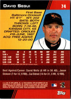 2001 Bowman's Best David Segui #74