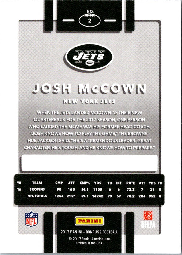 2017 Donruss Josh McCown