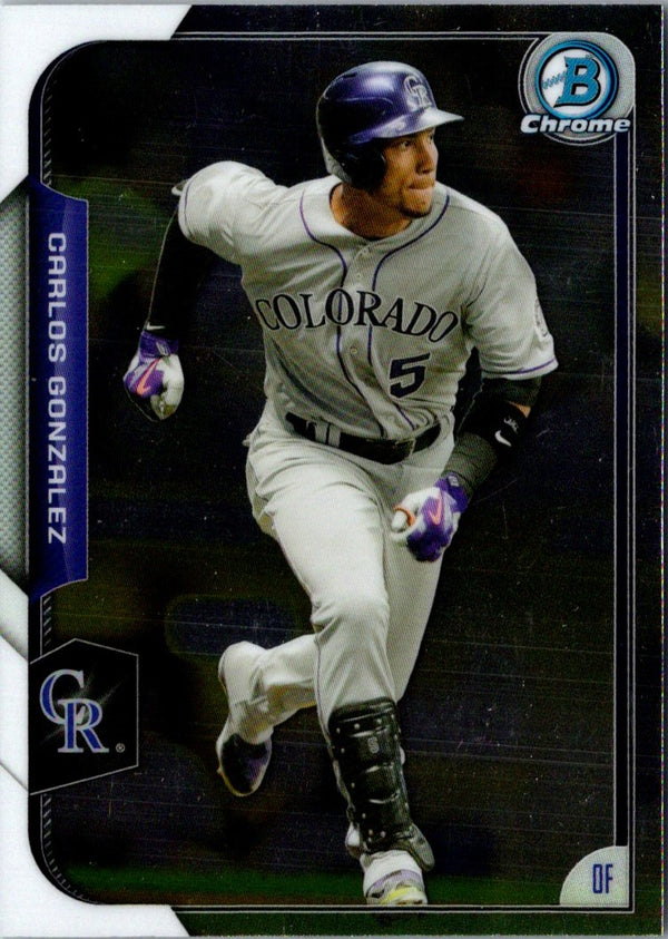 2015 Bowman Chrome Carlos Gonzalez #27