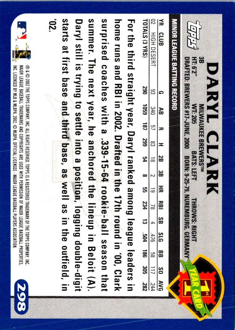 2003 Topps Daryl Clark