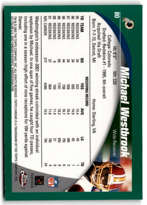 2002 Topps Chrome Michael Westbrook #80