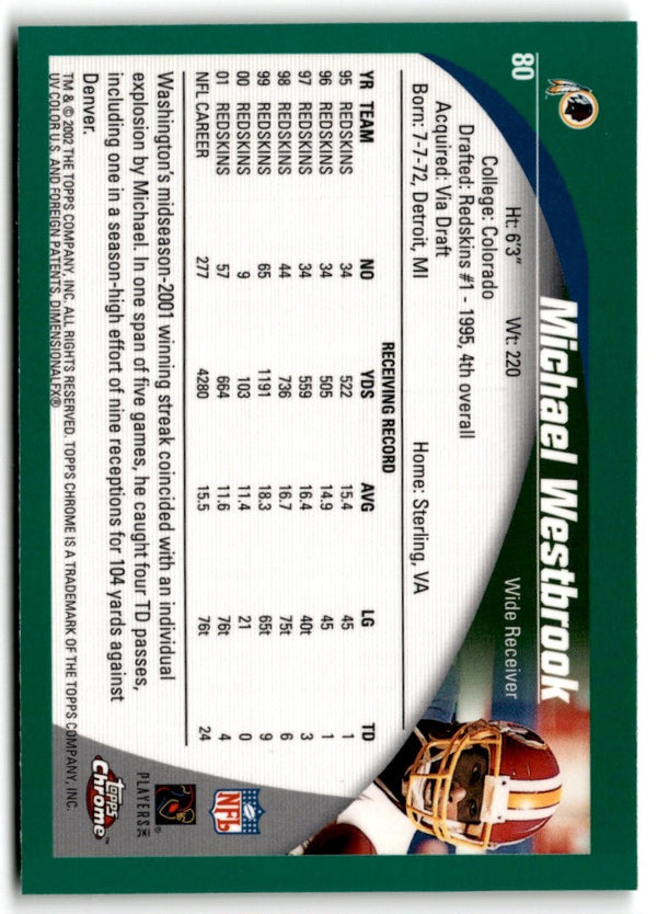 2002 Topps Chrome Michael Westbrook #80