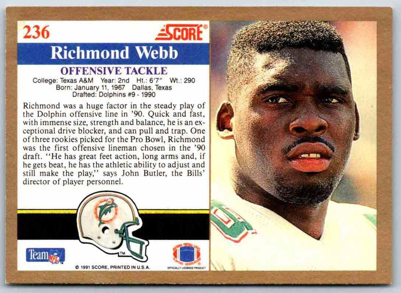 1991 Score Richmond Webb