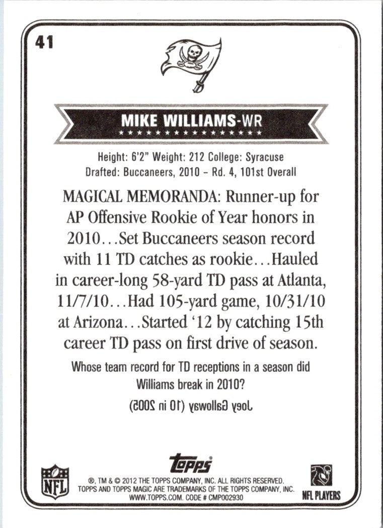 2012 Topps Magic Mike Williams