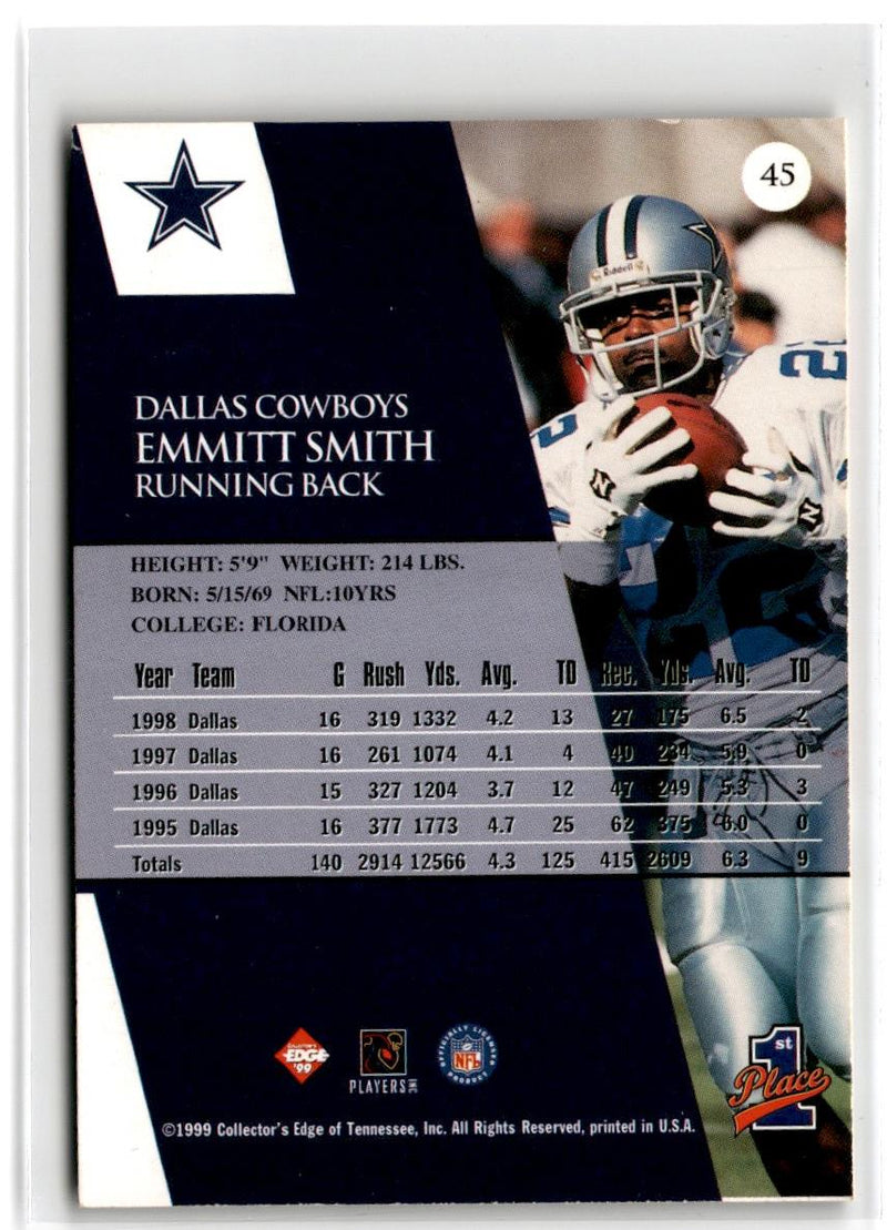 1999 Collector's Edge First Place Emmitt Smith