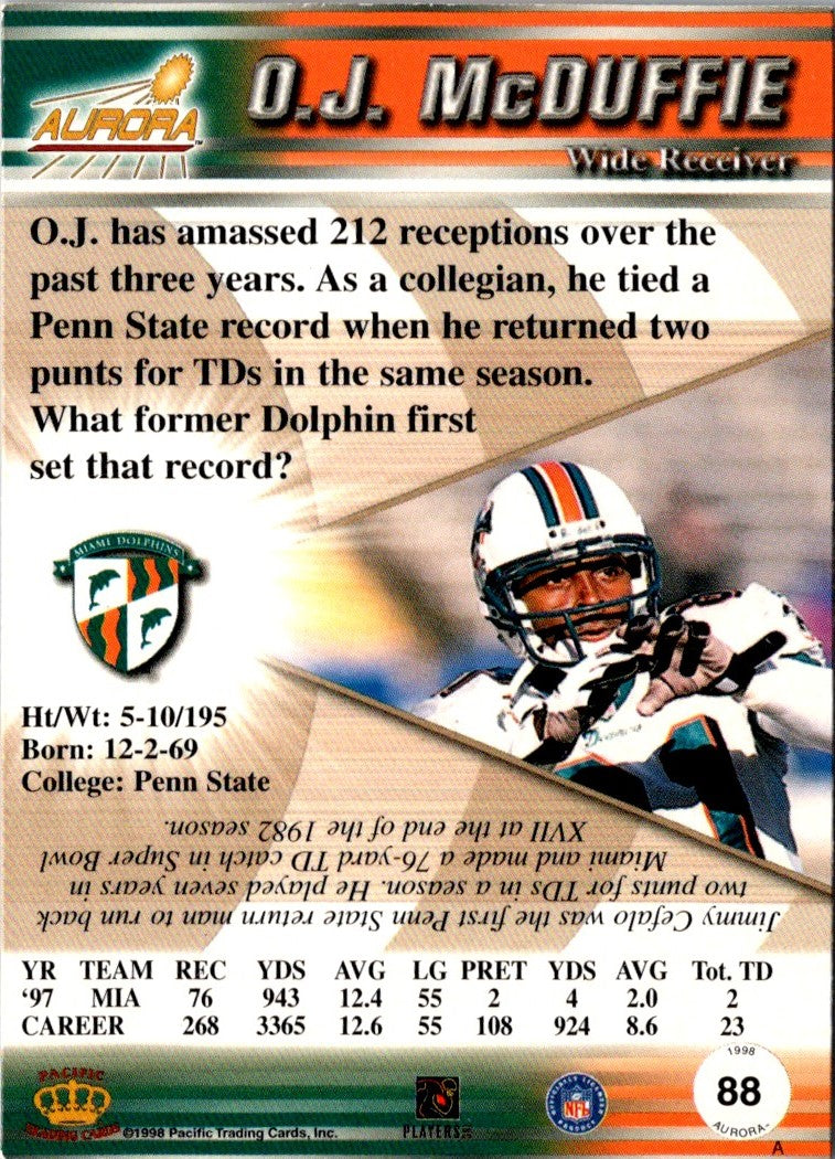 1998 Pacific Aurora O.J. McDuffie