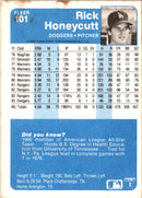 1984 Fleer Rick Honeycutt