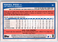 2018 Topps Big League Yasiel Puig #36