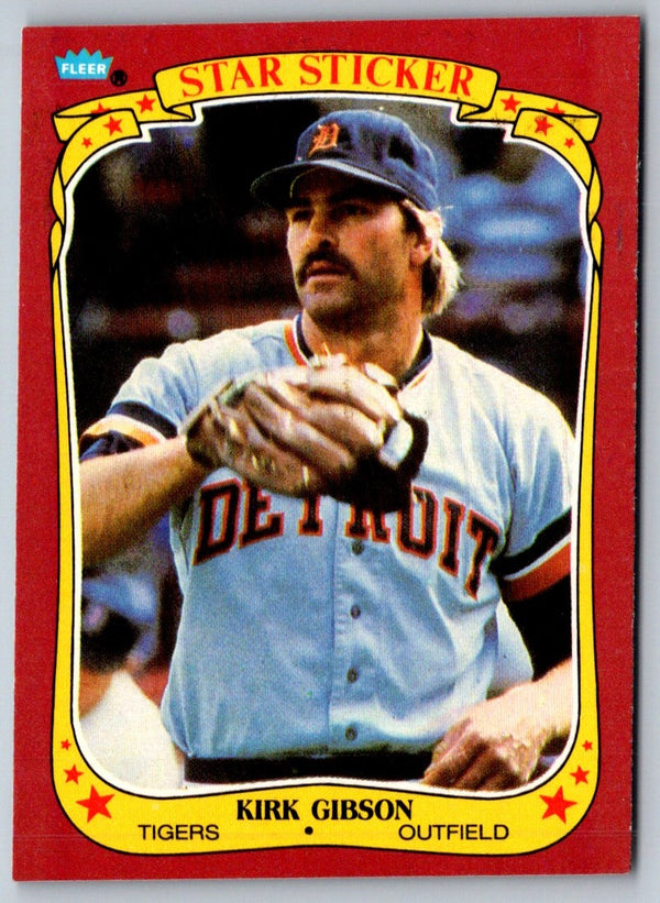 1986 Fleer Star Stickers Kirk Gibson #45