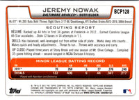 2012 Bowman Chrome Prospects Jeremy Nowak #BCP128