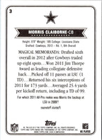 2012 Topps Magic Morris Claiborne #3 Rookie