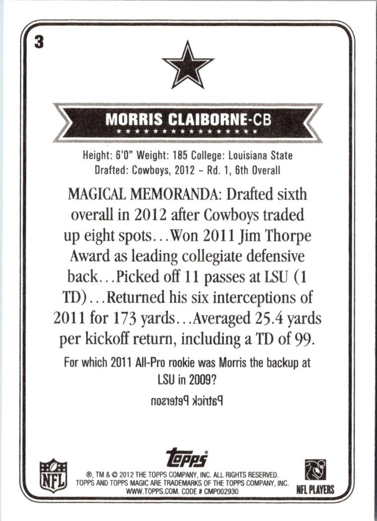 2012 Topps Magic Morris Claiborne