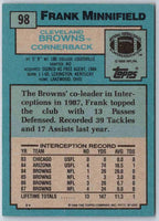 1988 Topps Frank Minnifield #98
