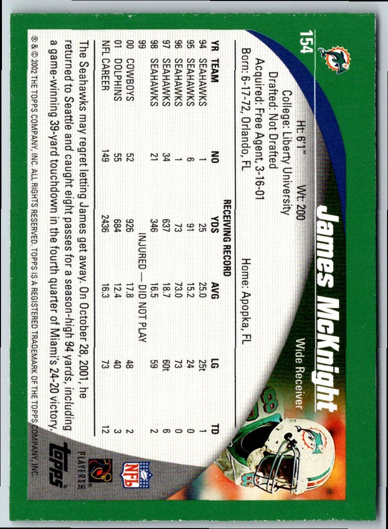 2002 Topps James McKnight