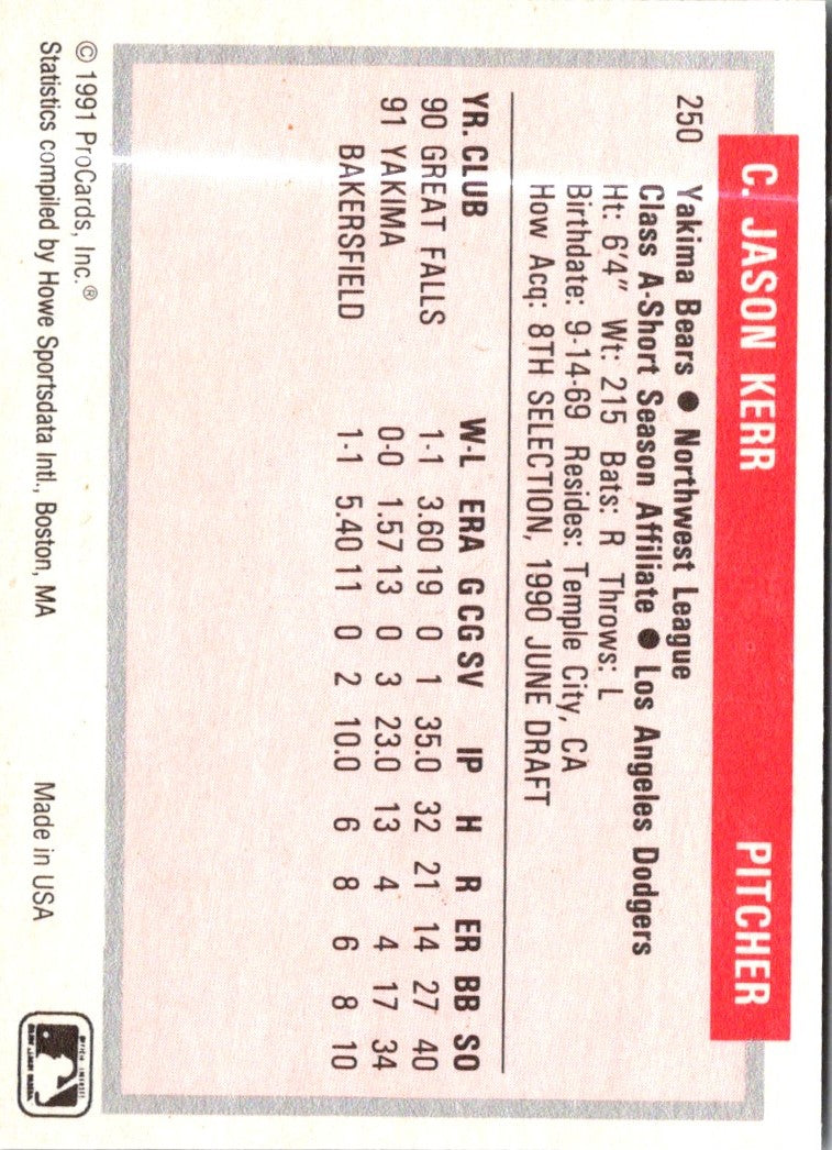 1991 ProCards Jason Kerr