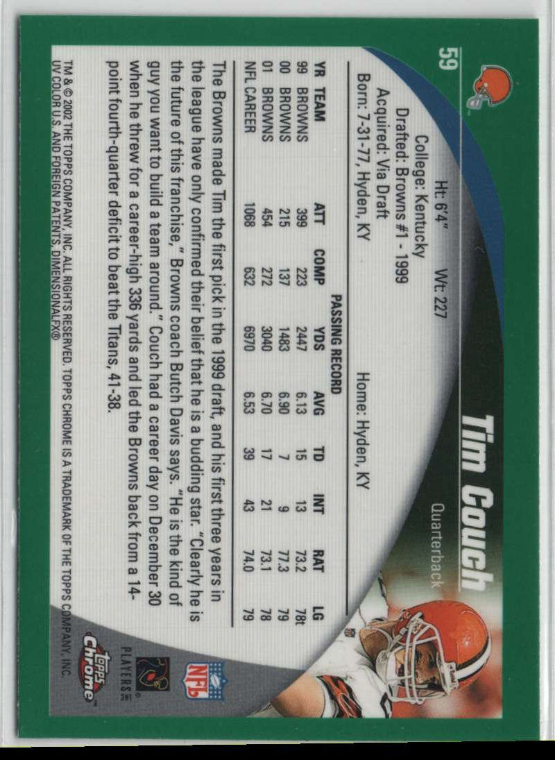 2002 Topps Chrome Tim Couch
