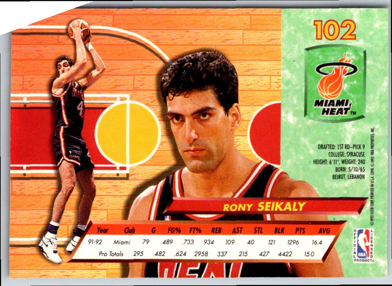 1992 Ultra Rony Seikaly