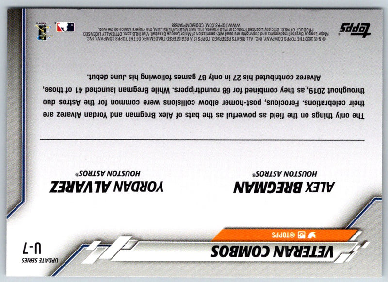 2020 Topps Update Houston - We Have Liftoff (Alex Bregman/Yordan Alvarez)