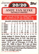 1989 Topps Ames 20/20 Club Andy Van Slyke