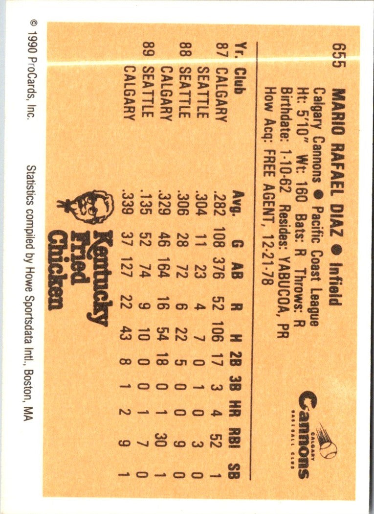 1990 ProCards Mario Diaz