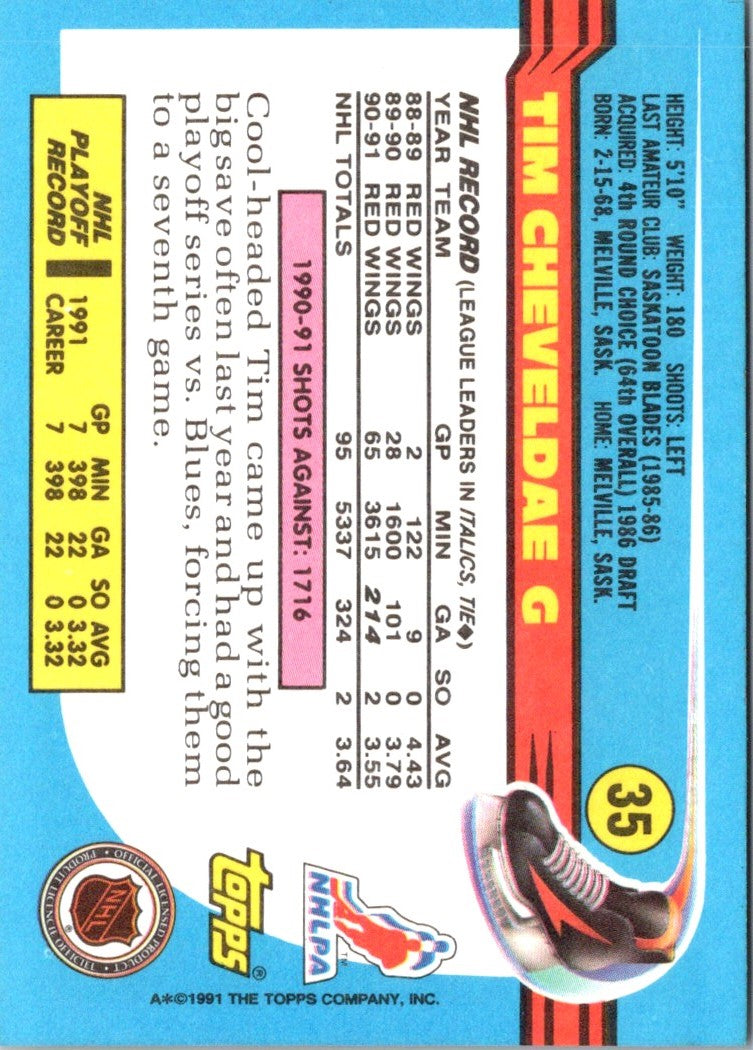 1991 Topps Tim Cheveldae