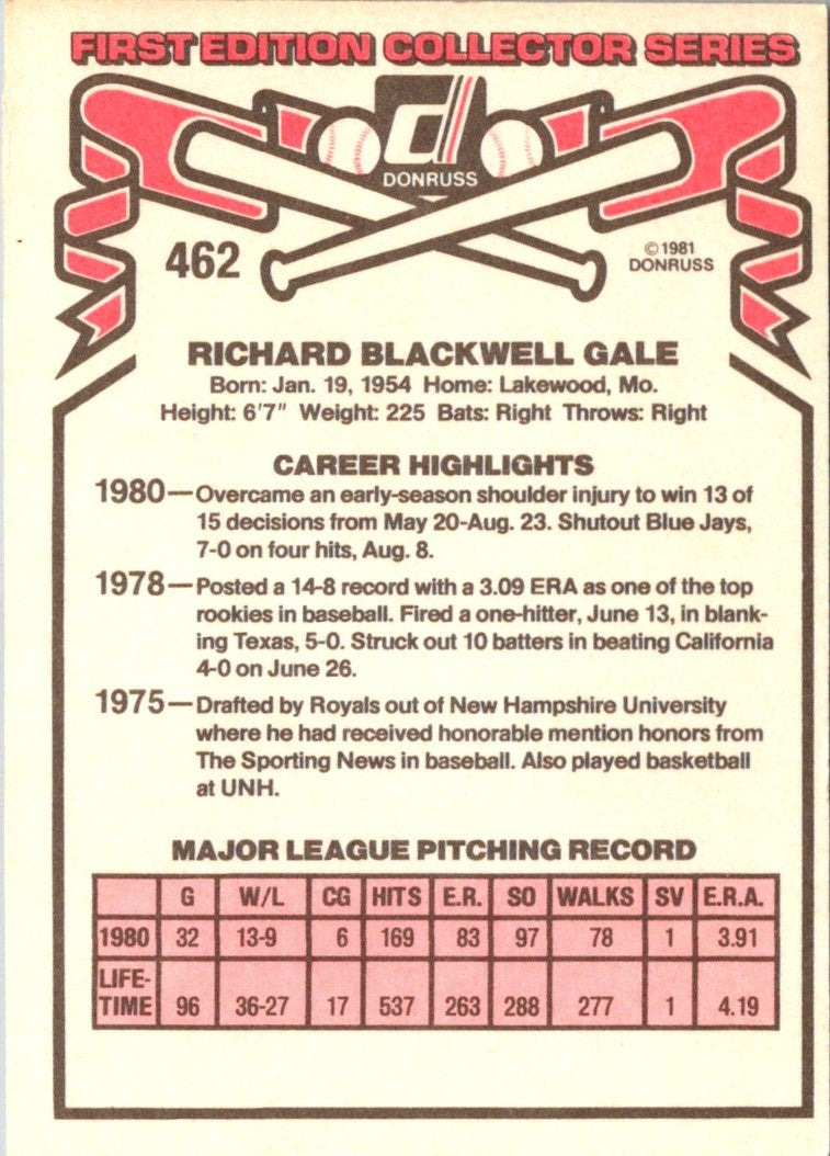 1981 Donruss Rich Gale