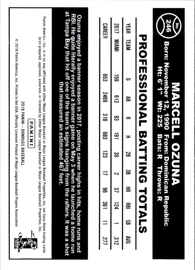 2018 Donruss Marcell Ozuna