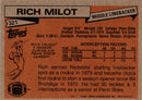 1981 Topps Rich Milot