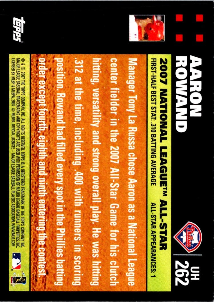 2007 Topps Updates & Highlights Aaron Rowand