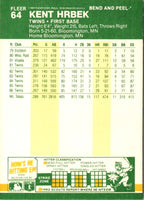 1986 Fleer Star Stickers Kent Hrbek #64