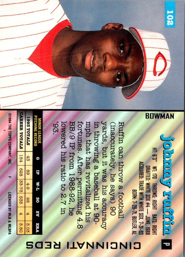 1994 Bowman Johnny Ruffin