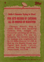 1985 Topps Carlton Fisk #1