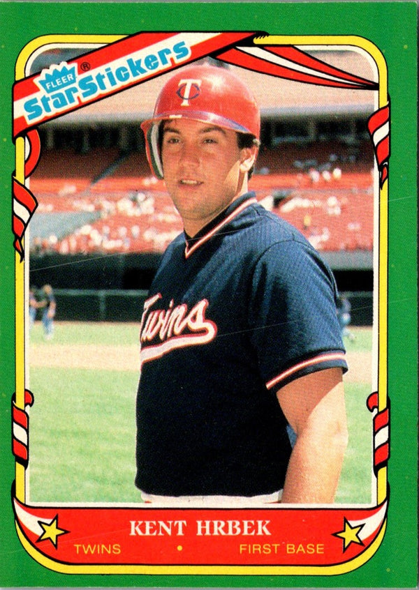 1986 Fleer Star Stickers Kent Hrbek #64