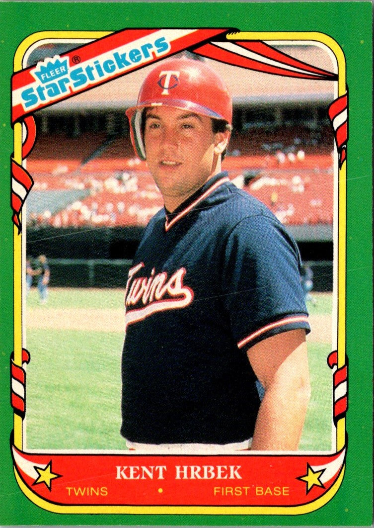 1986 Fleer Star Stickers Kent Hrbek