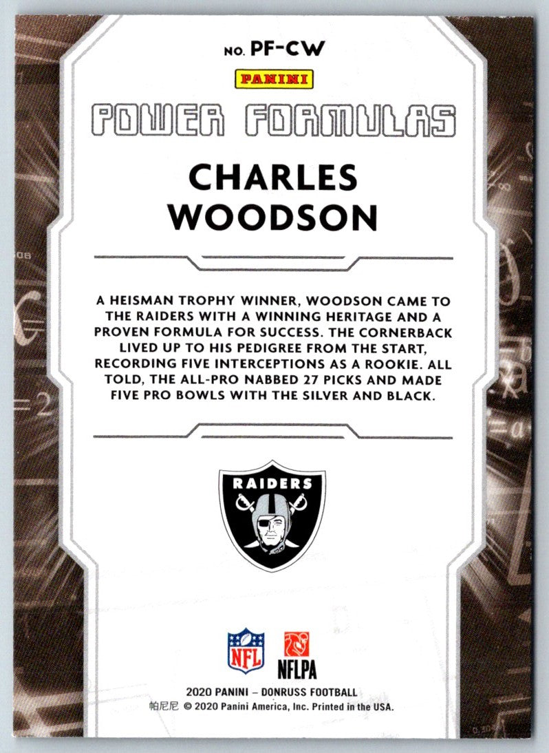 2020 Donruss Power Formulas Charles Woodson