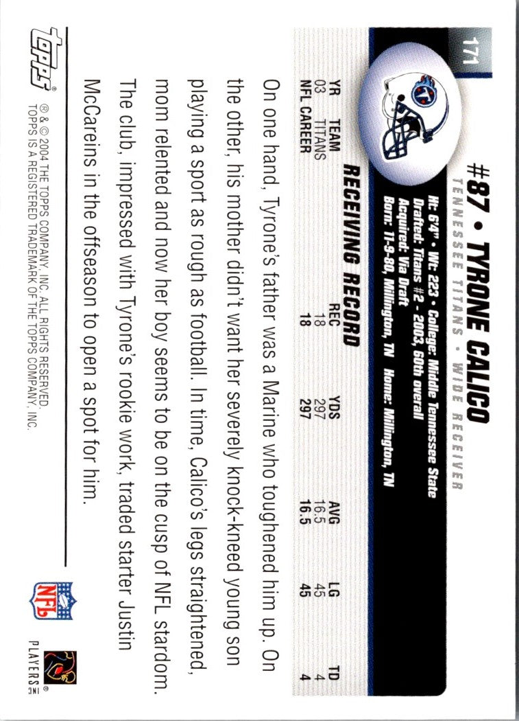 2004 Topps Tyrone Calico