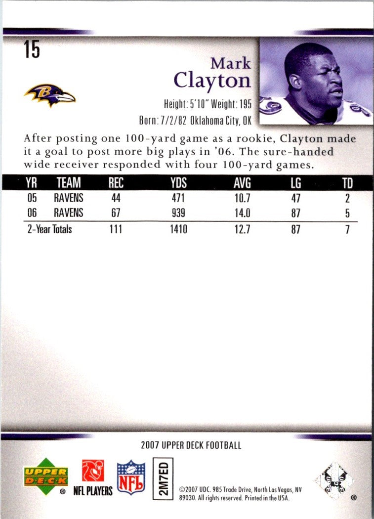 2007 Upper Deck Mark Clayton