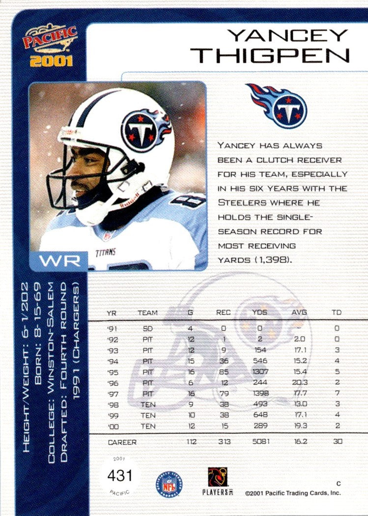 2001 Pacific Yancey Thigpen