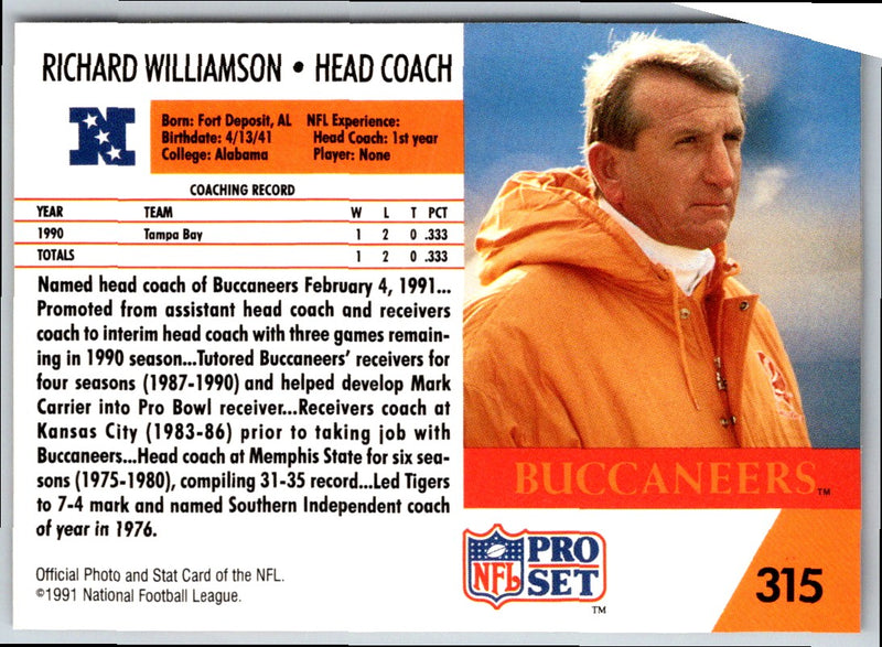 1991 Pro Set Richard Williamson