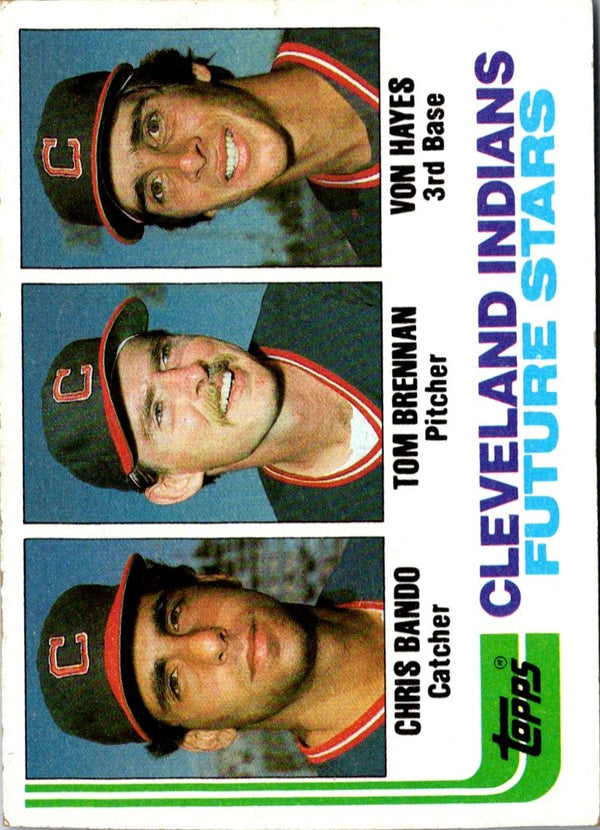 1982 Topps Indians Future Stars - Chris Bando/Tom Brennan/Von Hayes #141 Rookie