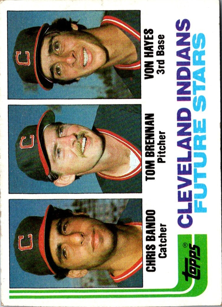 1982 Topps Indians Future Stars - Chris Bando/Tom Brennan/Von Hayes