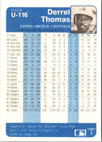 1984 Fleer Update Derrel Thomas #U-116