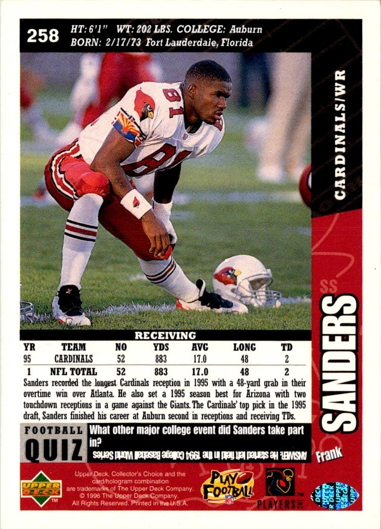1996 Collector's Choice Frank Sanders