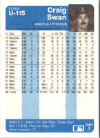 1984 Fleer Update Craig Swan #U-115