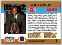 1990 Pro Set Warren Moon #4