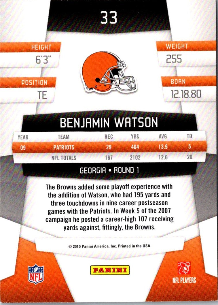 2010 Panini Certified Ben Watson