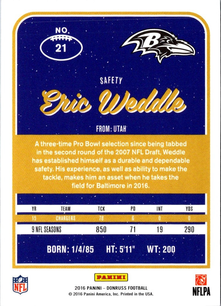 2016 Donruss Eric Weddle