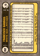 1981 Fleer Francisco Barrios