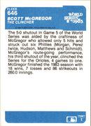 1984 Fleer Scott McGregor